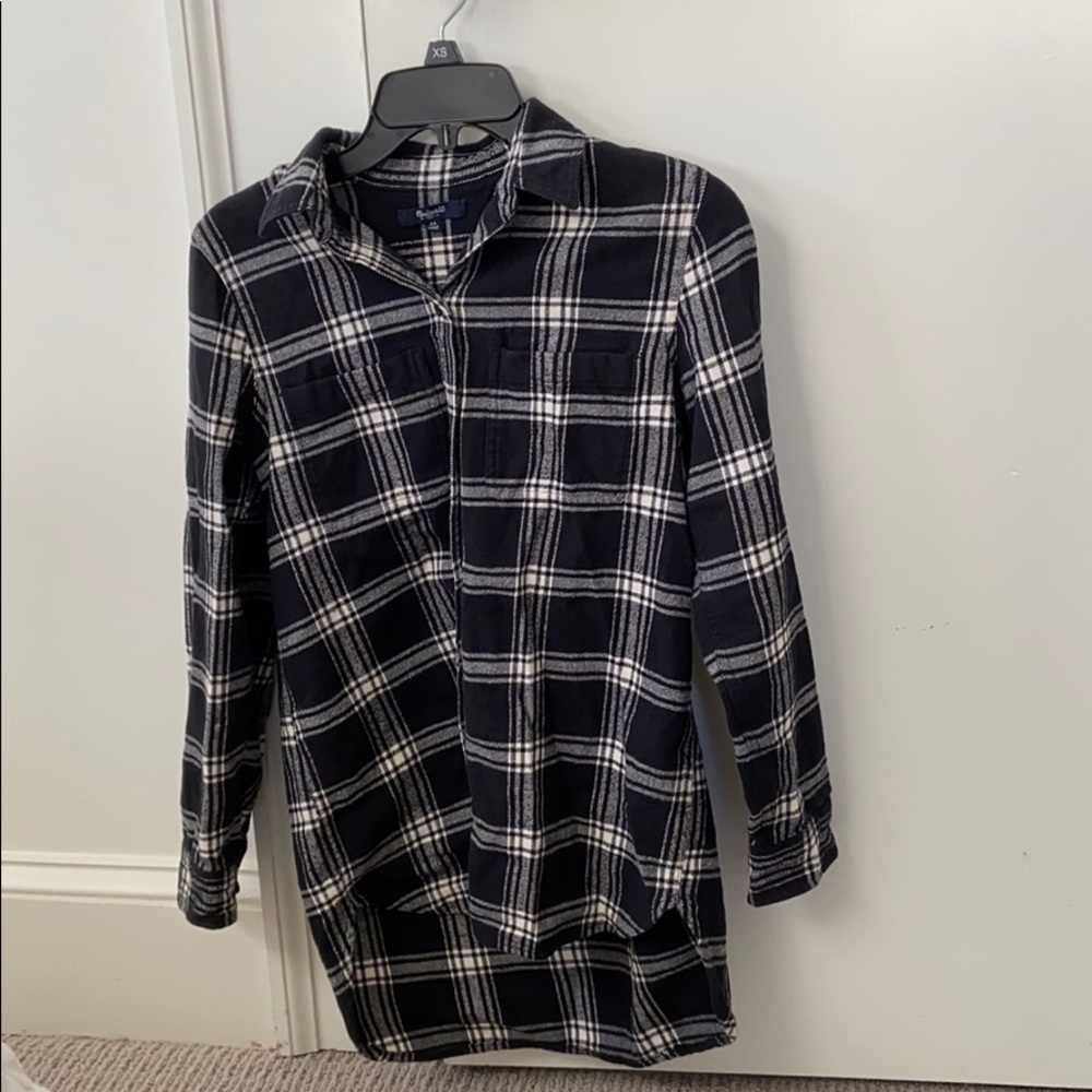Madewell flannel plaid button down